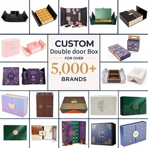 Boîte cadeau de <span class=keywords><strong>luxe</strong></span> sur mesure haut de gamme à double tiroir avec design à double porte, idéale pour l'emballage de cadeaux, de coffrets gourmands et de kits beauté - Product Image 3