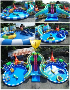 Parque Acuático Inflable Profesional para Exteriores, con Temática Marina, <span class=keywords><strong>Mega</strong></span> Tobogán, Equipo para Jardín, Parque Acuático Inflable para Niños - Product Image 3