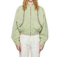 Vêtements de rue personnalisés Vestes bouffantes imperméables à fermeture éclair en nylon coupe-vent pour hommes Blousons bombardiers à col montant