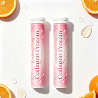 Compléments Alimentaires Effervescents au Collagène, Marque Privée OEM/ODM, Fournisseur d'Usine, 20 Comprimés, Vitamine C, Multivitamines pour Adultes