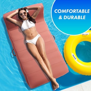 Pool Float Lounger Recliner Large Floating <b>Chair</b> & Backrest Durable Water Float Tanning Lounge With Fabric <b>Cover</b> - Product Image 4