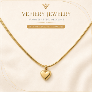 Gold Color Titanium Steel Heart <b>Fashion</b> <b>Necklace</b> for Women - Product Image 1