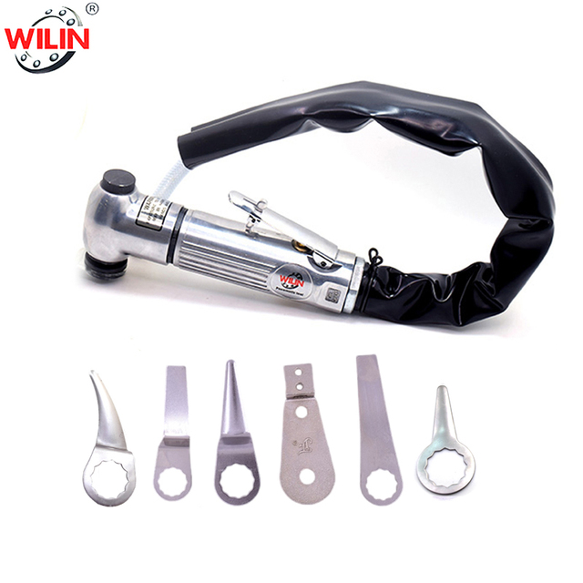 Pneumatic Windshield Remover with 6 Blades Tool Kit Air Window Windscreens Seal Trim Cutter Rubber Remover Removal Tool