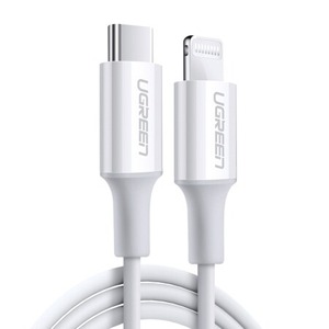 Câble <span class=keywords><strong>USB</strong></span>-C vers <span class=keywords><strong>Lightning</strong></span> certifié MFi UGREEN US171, charge rapide PD 20W, cordon TPE pour iPhone 8 13 14 iPad iPod - Product Image 1