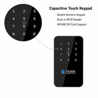 Teclado de Control de Acceso a Puertas RFID de 13.56MHz, Independiente y Comercial, con Aplicación TTLOCK, Inalámbrico y con Código PIN para Puertas de Oficina