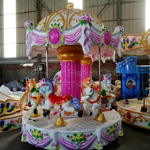 Merry Go Round Carousel Carousel Horse Rides Game Mini Indoor Carousel Outdoor Merry Go Round For Sale