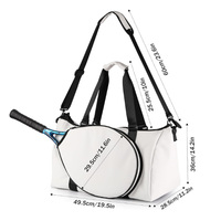 Sac de voyage en toile tendance, grande capacité, imperméable, sac de sport, sac de tennis, sac bandoulière, sac à dos pour raquette de badminton, 30-40L