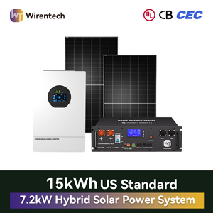 Kit de panneaux solaires photovoltaïques 7,2 kW, monophasé, avec onduleur à batterie, modules solaires et compteur CT à exportation zéro - Product Image 1