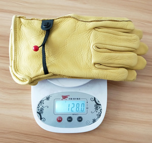 Guantes de trabajo de seguridad de cuero de vaca, manopla de Palma reforzada de alta resistencia, antideslizante, resistente al corte, China - Product Image 6