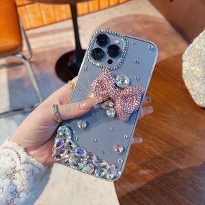 Luxe Diamant Arc Strass Paillettes De Protection Couverture Cellulaire Téléphone étui pour iphone 15 14 12 11 pro max Samsung S24 S23 S22 - Product Image 3
