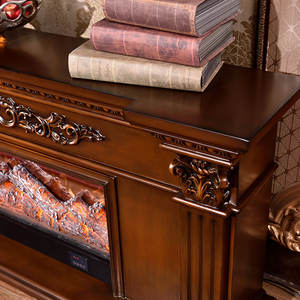 Cheminée électrique avec souffleur d'air, puissance 1500W, pour usage domestique ou hôtelier, effet feu de bois - Product Image 4