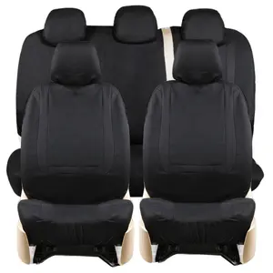 Washable and Breathable Fabric 4 Seasons Universal Deluxe Full Set Universal Car Seat Covers Fit Most Cars