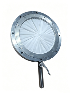 Válvula de Iris Manual Serie XNFM, Estructura de Diafragma, Acero Inoxidable, Material Sólido Friable, Descarga Vertical, Hermética al Polvo - Product Image 3