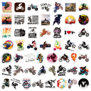 Autocollants PVC Écologiques Imperméables Motif Graffiti Moto Cool Sans Répétition pour Décoration Tasses Bagages Ordinateurs Téléphones Portables Coton - Product Image 6