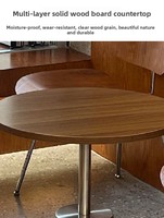 Ensemble table et chaises de salle à manger rondes en bois massif de style moderne, cadre en métal pour café, salon de thé, boutiques de desserts, restaurants occidentaux