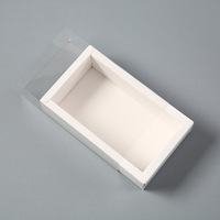 Boîtes à tiroirs rectangulaires prêtes à l'emploi, emballages pliables en papier kraft, carton blanc opaque, vente en gros, dorure à chaud, cadeaux et artisanat