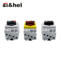 Disjoncteur d'isolement CC Sihel GF51-40 4P à verrouillage automatique 600V 800V 1000V 1200V 50/60Hz en PC avec poignée rouge pour panneaux photovoltaïques