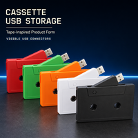 Clé USB en forme de cassette audio, clé USB 2.0 en forme de cassette audio, clé USB en forme de cassette audio 1 Go 2 Go 4 Go 8 Go 16 Go