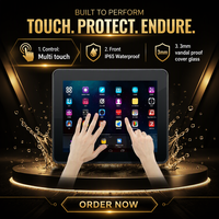 Ordinateur industriel mural étanche IP65 de 12,1 pouces avec écran tactile Android 7.1/9.0/11, PC embarqué