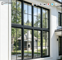 Fenêtres de maison passive à triple vitrage en aluminium à rupture de pont thermique, de haute qualité et écoénergétiques, de style européen