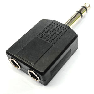 Adaptateur <span class=keywords><strong>4K</strong></span> pour ordinateur portable, projecteur, microphone, guitare, <span class=keywords><strong>prise</strong></span> mâle <span class=keywords><strong>double</strong></span> 3,5 mm/6,35 mm - Product Image 1