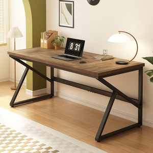 Hiện đại 1.8m mộc mạc sồi k-chân Bàn Máy Tính chuyển đổi gỗ + kim loại rỗng trò chơi văn phòng bảng trực tiếp từ nhà máy nguồn - Product Image 2