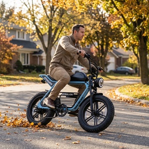 <span class=keywords><strong>Bicicleta</strong></span> Eléctrica Estilo Moped con Llantas Gruesas de 20 Pulgadas, Batería de Litio de 48V 16Ah, <span class=keywords><strong>Bicicleta</strong></span> Urbana para Recorridos Diarios por el Campus y el Vecindario - Product Image 2