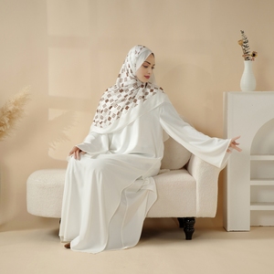 Nouvelle Abaya décontractée à fente pour femmes, robe <span class=keywords><strong>musulmane</strong></span>, robe maxi modeste, kaftan, vêtements <span class=keywords><strong>de</strong></span> <span class=keywords><strong>prière</strong></span> pour l'Aïd, <span class=keywords><strong>tenue</strong></span> arabe islamique <span class=keywords><strong>de</strong></span> Dubaï - Product Image 6
