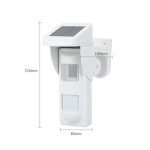 433MHz outdoor solar Power nirkabel pir sensor gerak sirene alarm volume 90dB pet imun & 2pc pengendali jarak jauh bekerja sendiri - Product Image 2