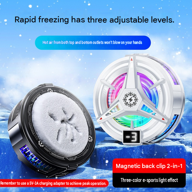 New TL07 Magnetic Semiconductor Mobile Phone Radiator with Clip Ice-Cooling Digital Display 3-Speed Temperature Control