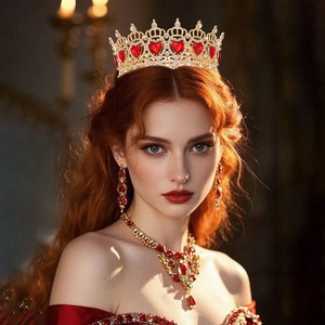 Couronne de mariée baroque européenne et américaine, 16 gouttes d'eau, cristaux blancs incrustés de diamants, style vintage, pour reine de concours et jeunes filles - Product Image 1