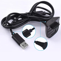 Manette de jeu filaire USB 2 en 1, ABS, alimentation rechargeable, câble de charge pour Xbox360 Xbox 360 X Joystick Gamepad