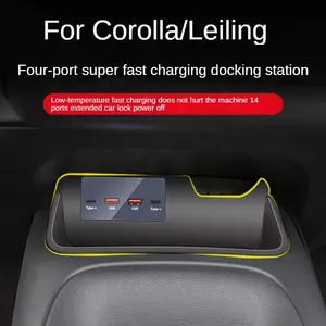 2 USB và 2 Loại C Cổng sạc xe siêu nhanh sạc sạc đặc biệt cho TOYOTA COROLLA lai