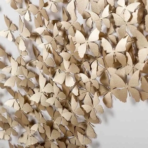 Decoración del hogar 3D Arte de medios mixtos Mariposas de <span class=keywords><strong>cuero</strong></span> Obra DE ARTE Pinturas modernas y artes de pared Mariposa - Product Image 5