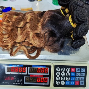 Letsfly Promotion Body Wave Remy Hair Extension 16inch 1B30 Color Wholesale Natural Hair Brazilian Remy Curly Human Hair <strong>Weave</strong> - Product Image 5
