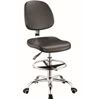 Tabouret de laboratoire réglable de haute qualité chaise d'hôpital en PU antistatique/chaise ESD rotative
