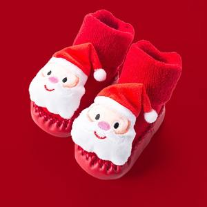 Chaussons en molleton pour <span class=keywords><strong>bébé</strong></span> Chaussons de Noël antidérapants Chaussettes de Noël antidérapantes en éponge pour nouveau-né - Product Image 5