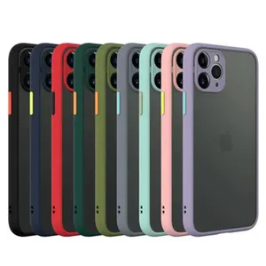 HOCAYU Translucent Matte Antiurto di Protezione Dell'obiettivo di Macchina Fotografica Del Telefono Della Copertura di Caso Per Il Iphone 11 12 Pro Max Fundas De Celulares