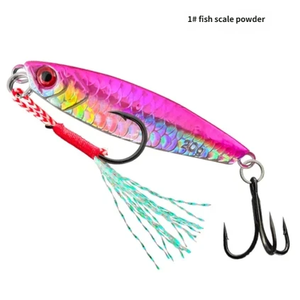 Señuelos de pesca de largo alcance con diseño de <span class=keywords><strong>escamas</strong></span> de pez, señuelos artificiales al por mayor, piezas de cebo de pescado desnudo, señuelos giratorios de placa de hierro - Product Image 2