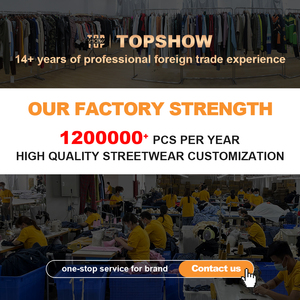 Topshow Tùy Chỉnh 3D Biểu Tượng Pháp Terry 100% Bông Quá Khổ Nặng Giảm Vai 3D Biểu Tượng Phun Thêu Zip up Áo - Product Image 5