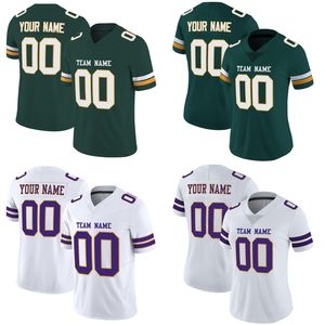 เสื้อฟุตบอลปักคุณภาพสูงสั่งทำพิเศษ สีเขียวขาว แบบเย็บสโมสร สำหรับทีมอเมริกันฟุตบอล ผู้ชาย ผู้หญิง และเยาวชน - Product Image 1