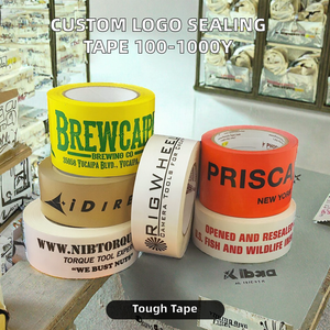 <b>Adhesive</b> Single Sided Water Activated Hot Melt Rubber <b>Heat</b>-<b>Resistant</b> BOPP Printed Carton Sealing Tape with Logo 100y/200y/1000y - Product Image 2