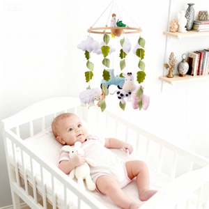Mobile per Neonati in Feltro Fatto a Mano con Animali della Fattoria, Confezione Personalizzata, Piccolo MOQ, Regalo per Baby Shower, Ornamenti Sicuri da Appendere per <span class=keywords><strong>Cameretta</strong></span> - Product Image 6