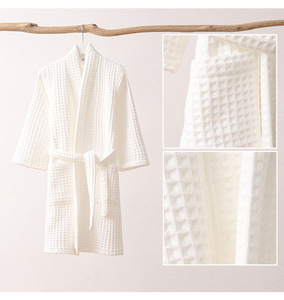 Luxury100% Cotton Double-Layer <strong>Waffle</strong> Bathrobe Unisex Parent-Child Children's Bathrobe Sleep <strong>Robe</strong> <strong>for</strong> Home Hotel - Product Image 5