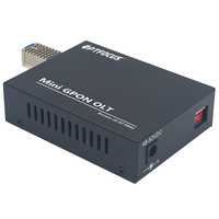 Portable Mini 2 Port GPON OLT Metal Single SFP Port for 16/32 ONU OEM ISP FTTH DC 12V 1 Year Warranty