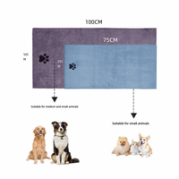 Tapis de bain populaire pour animaux de compagnie, séchage rapide, absorbant, extra-large, en microfibre épaisse, motif patte de dessin animé, pour chats et chiens, salle de bain