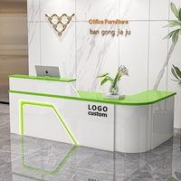 QT-258X Comptoir de réception en U pour entreprise de meubles Shunqi, comptoir de bar, comptoir de caisse, armoire d'angle 120 cm, style minimaliste moderne