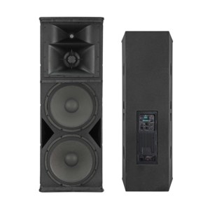 Altavoz PA Activo de 3 Vías con Doble Woofer de 15 Pulgadas, Caja de Madera, Entrada USB TWS, 1200W RMS, 4 Modos de Sonido, Alto Rendimiento para Clubes - Product Image 1