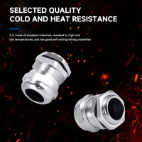 Passe-câble étanche IP68 en alliage d'aluminium haute tension avec filetage G, connecteur métallique d'étanchéité pour câbles PG7-PG63