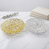 Plateau en plastique doré pour fleurs, idéal pour les fêtes, la décoration, les bonbons et les cadeaux – Vente en gros